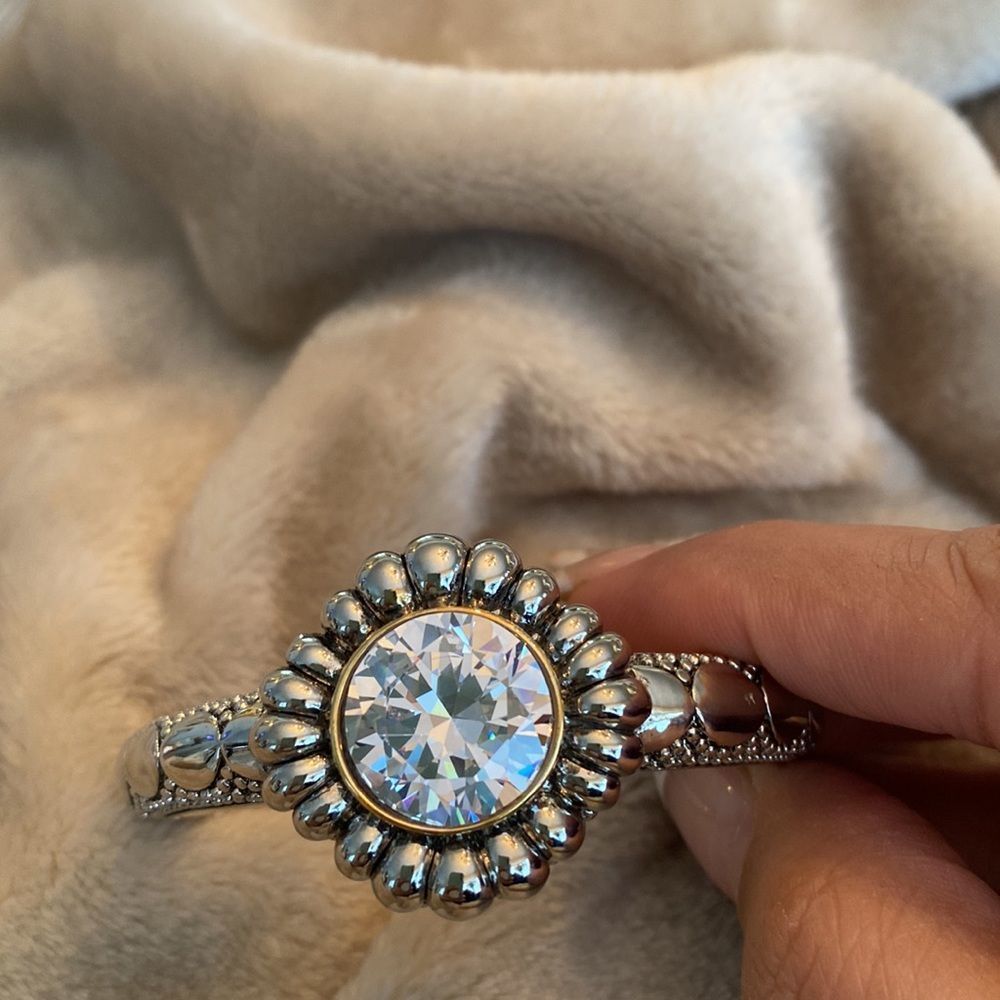 Silver bracelet with cubic zirconia - Picture 4 of 4